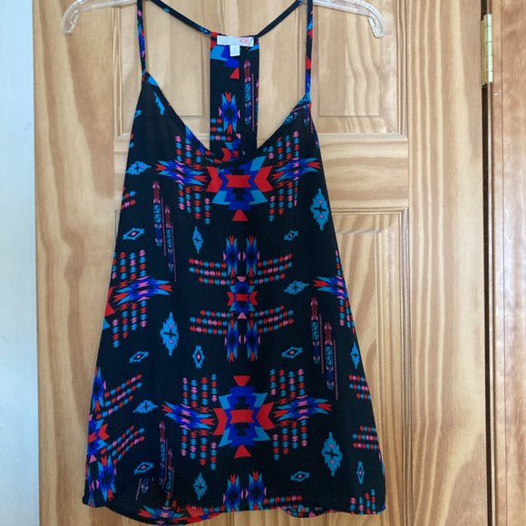 Women's Medium Tanktop, Black/multi color print - Picture 1 of 3